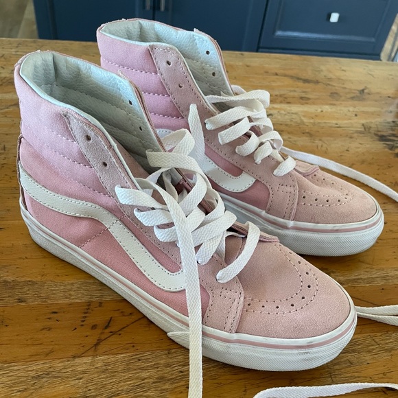 Vans Light Pink Suede High Tops Women size 5.5 - Picture 7 of 8